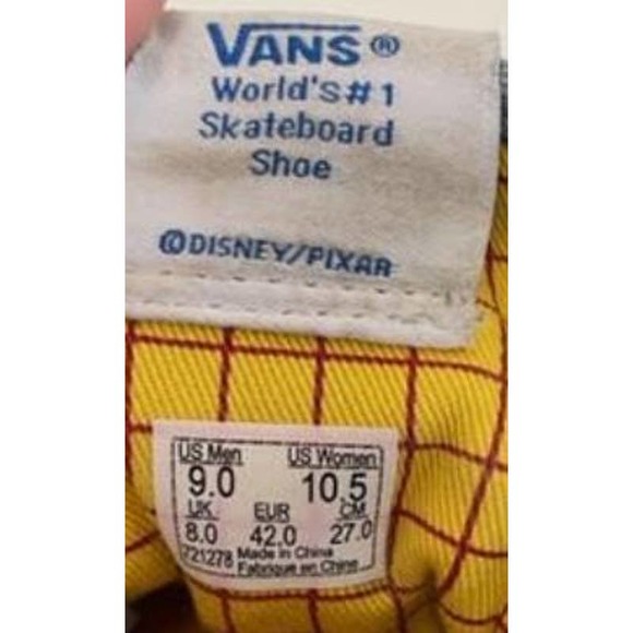 Vans Disney Pixar Toy Story Woody Authentic Denim Shoes Sneakers Men\'s US 9